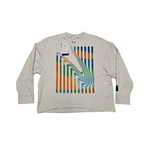 Nike Yoga Womens Large Luxe A.I.R. Fleece Crew Neck Sweatshirt DM7006 030 Robbie